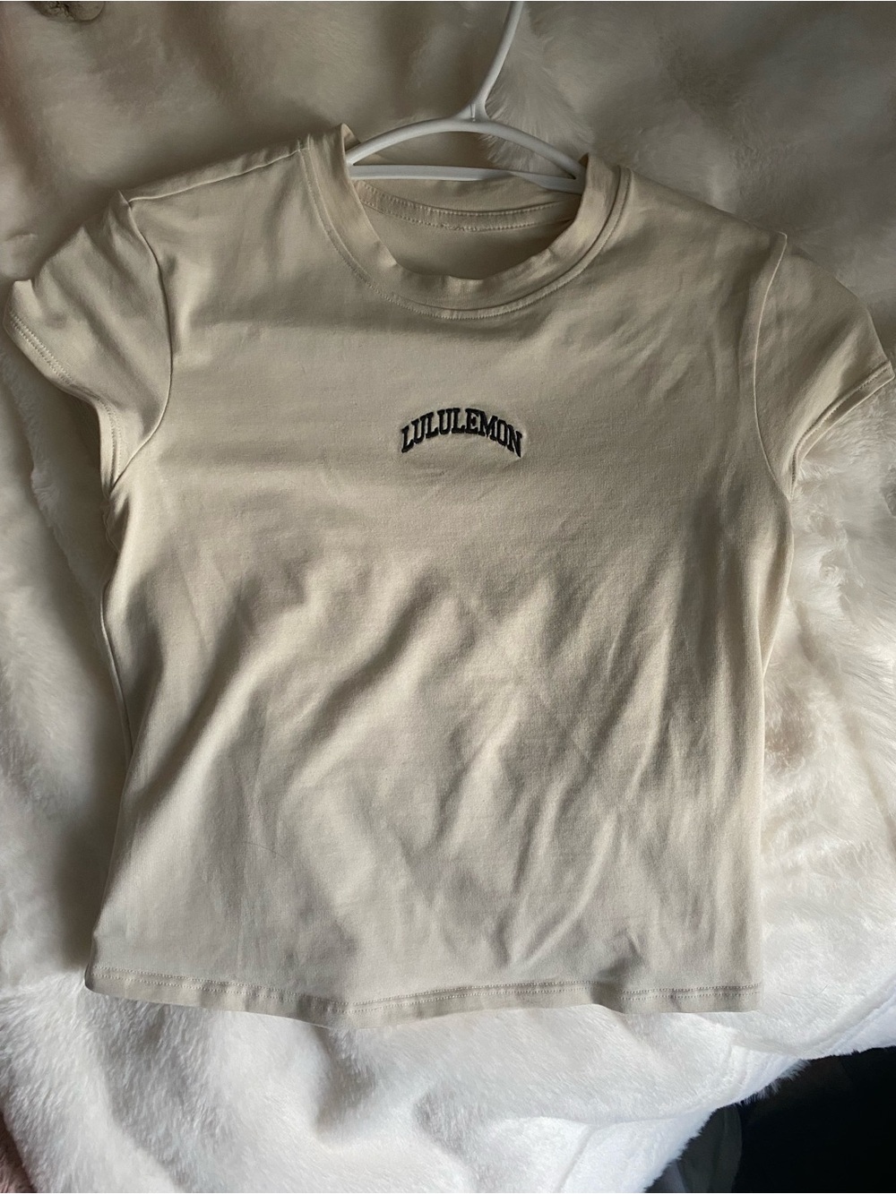 lululemon athletica light ivory Short Sleeve Tee organic